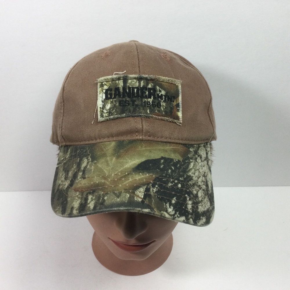 Gander Mountain‎ Camo Hat Distressed Hunting Baseball Cap Strap Back